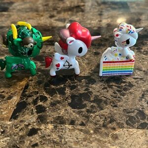 Lot of three Toki Doki unicorns